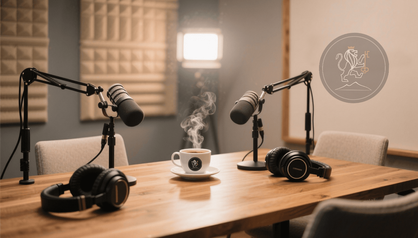 Microphones setup for podcast