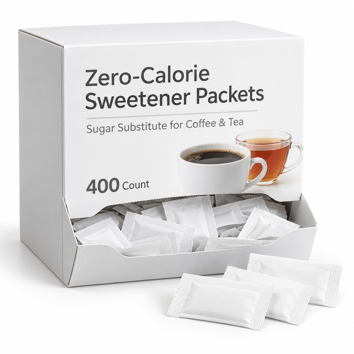 Zero-Calorie Sweetener Packets – Sugar Substitute for Coffee & Tea, 400 Count