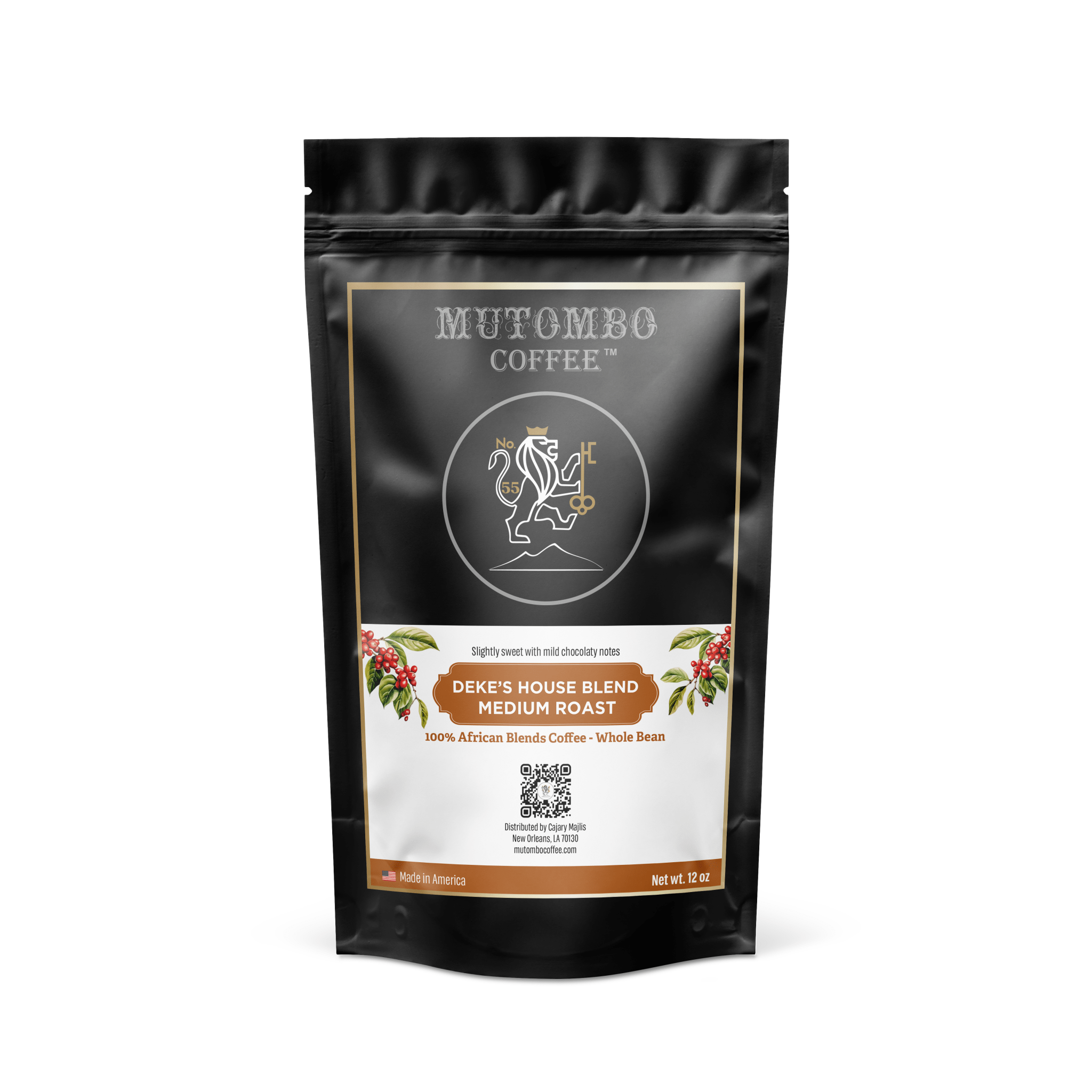 Mutombo Coffee Deke’s House Blend, 12 oz. - Mutombo Coffee