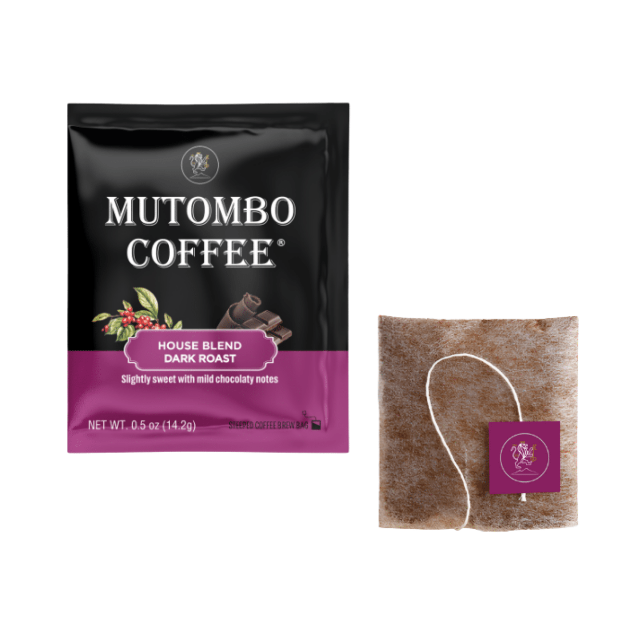 Mutombo Coffee | Deke's House Blend, Medium Roast | Steeped Bag, 8 count Coffee Sachet - Mutombo Coffee