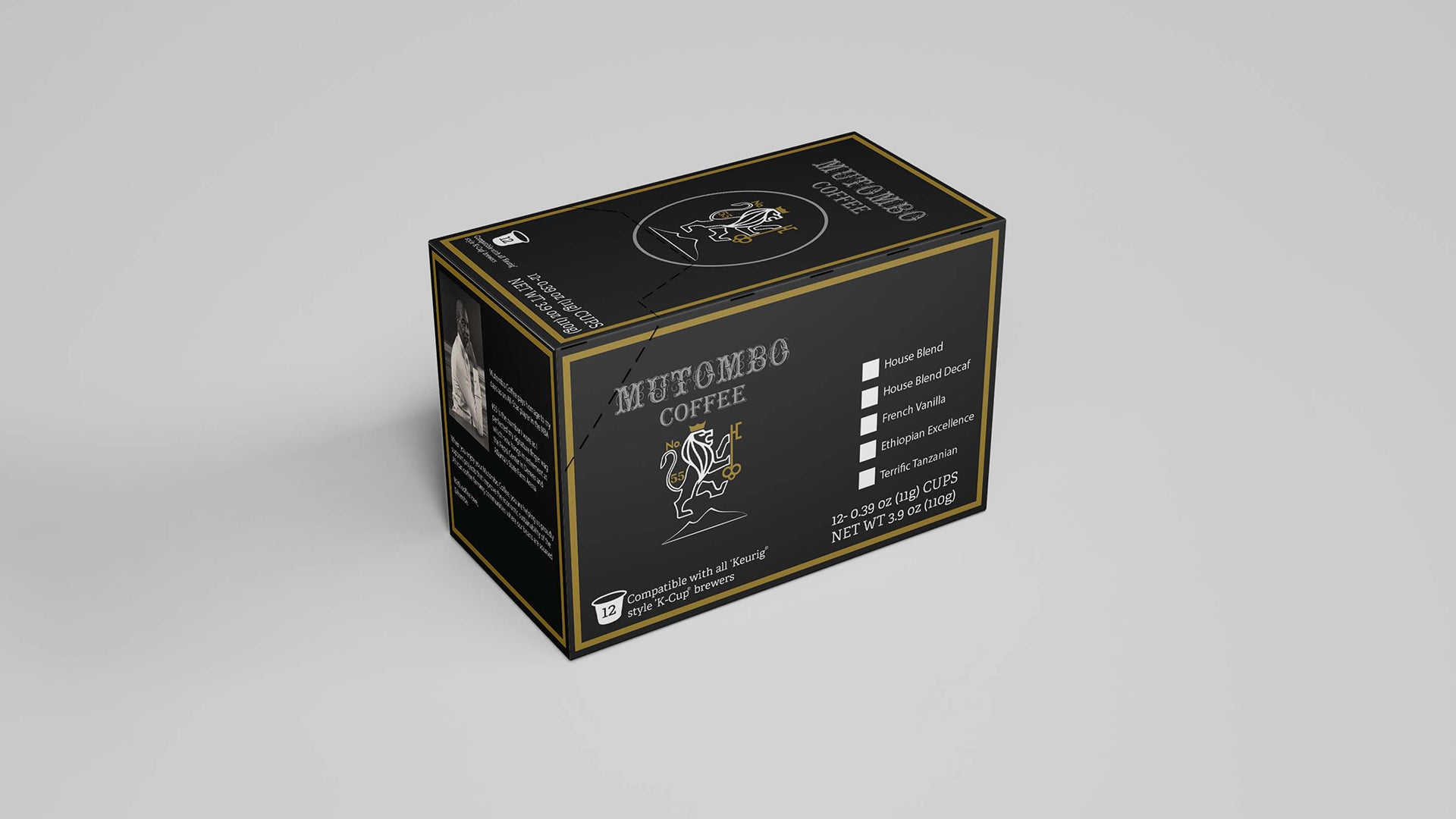 Mutombo Coffee | House Blend, Medium Roast , K Cups , 12 count