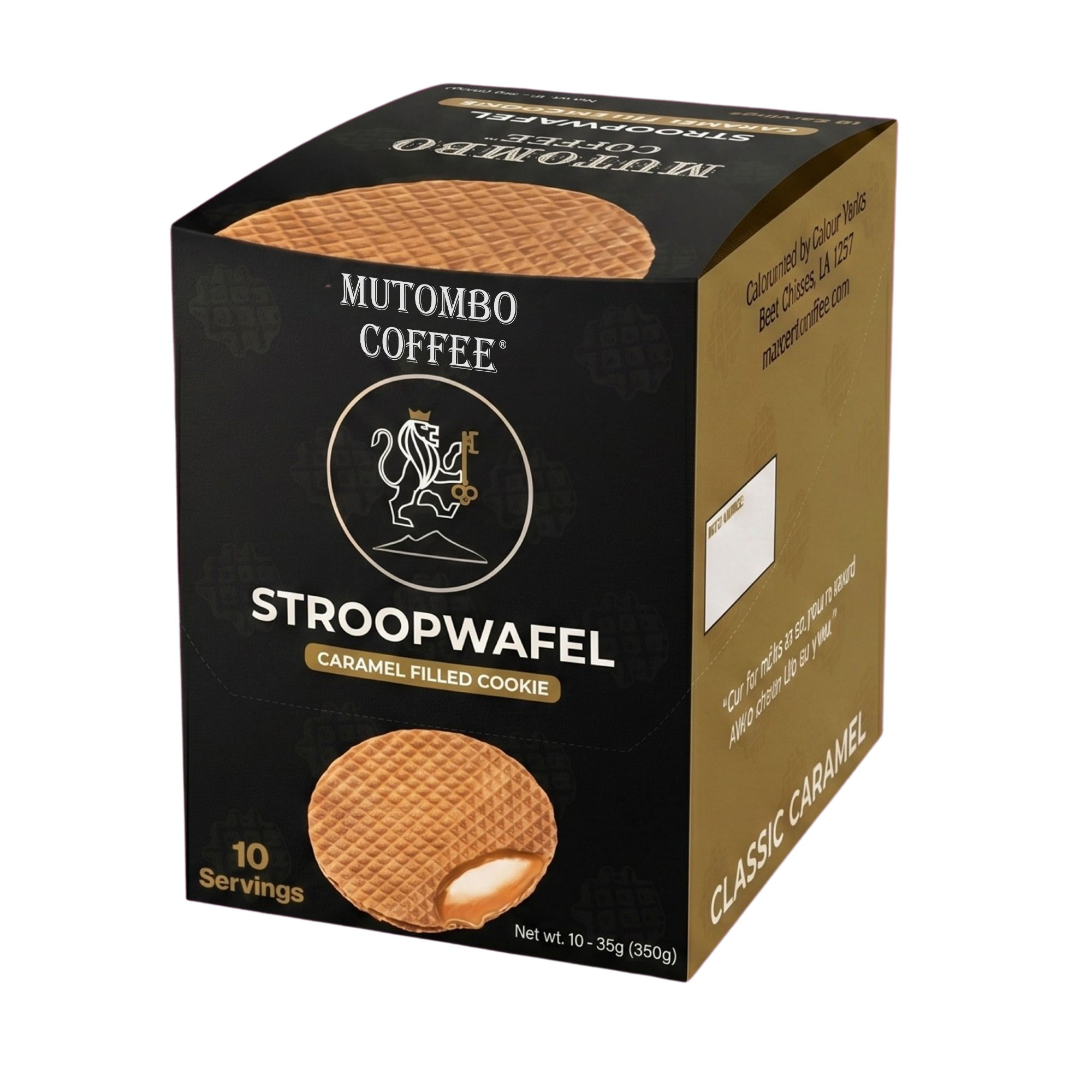 Mutombo Coffee Caramel Stroopwafel 10 Count Pack