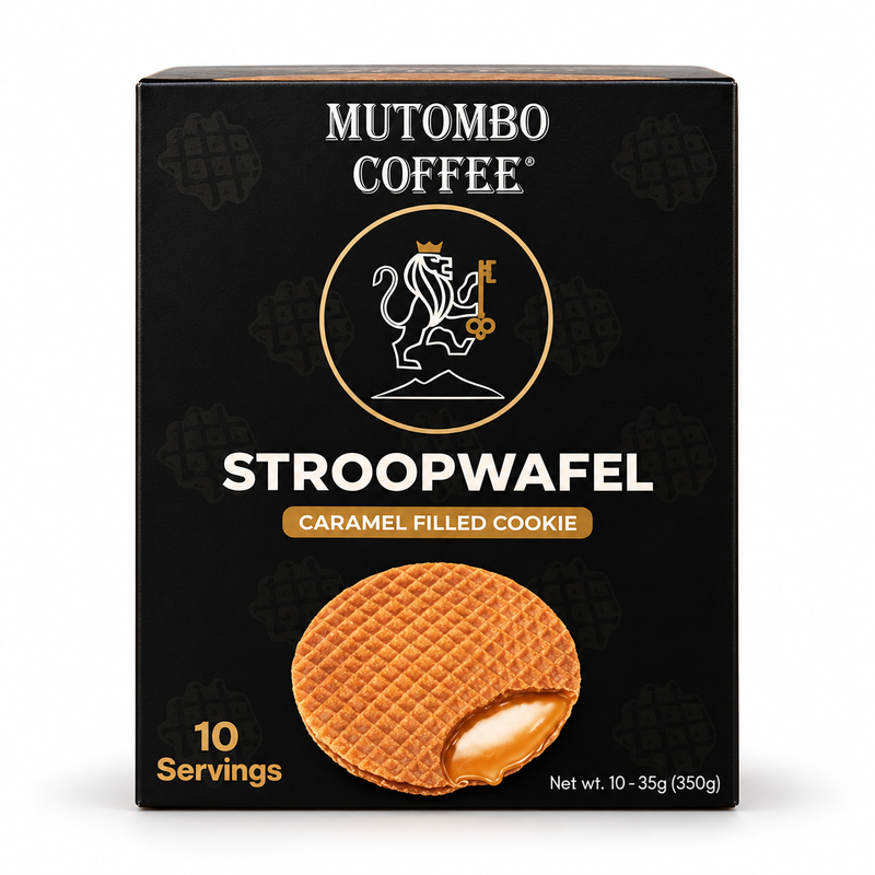 Mutombo Coffee Caramel Stroopwafel 10 Count Pack