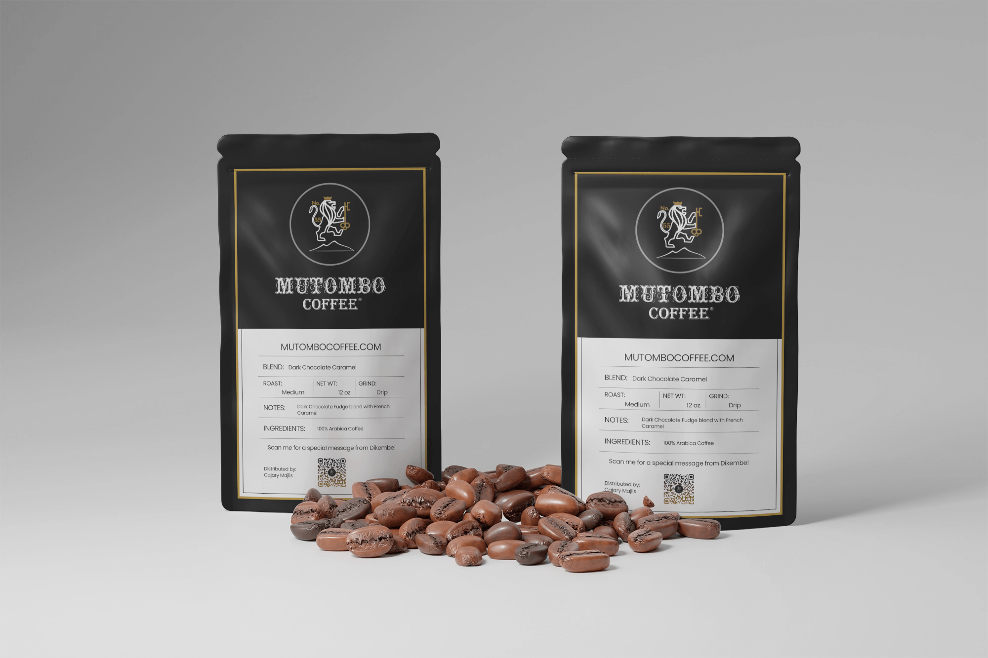 Dark Chocolate Caramel, Medium Roast Drip, Regular 12 oz. - Mutombo Coffee
