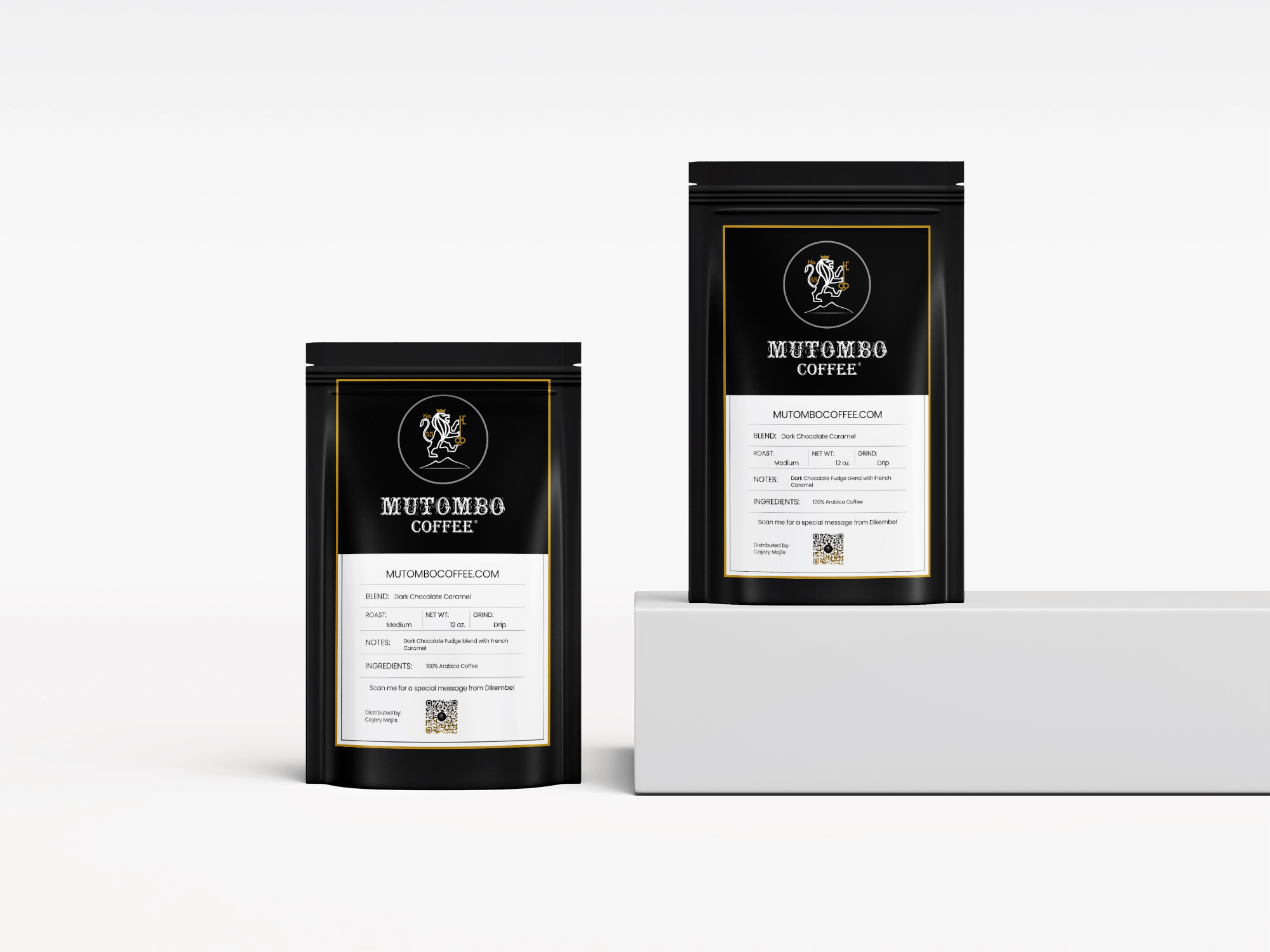 Dark Chocolate Caramel, Medium Roast Drip, Regular 12 oz. - Mutombo Coffee