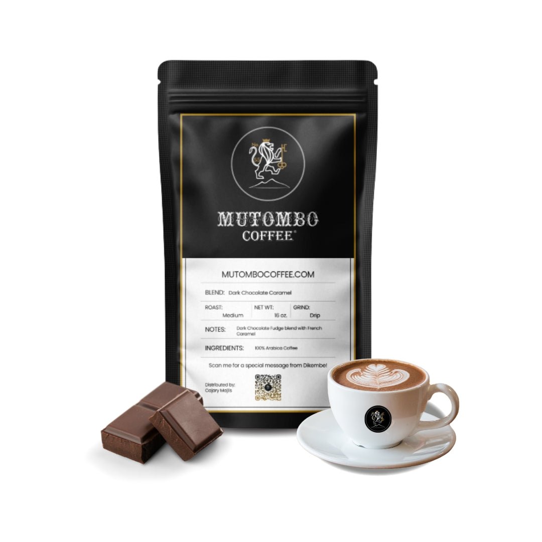 Dark Chocolate Caramel, Medium Roast Drip, Regular 16 oz. - Mutombo Coffee
