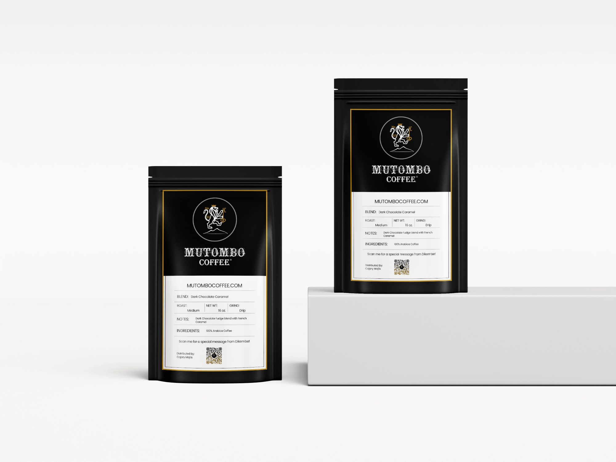 Dark Chocolate Caramel, Medium Roast Drip, Regular 16 oz. - Mutombo Coffee