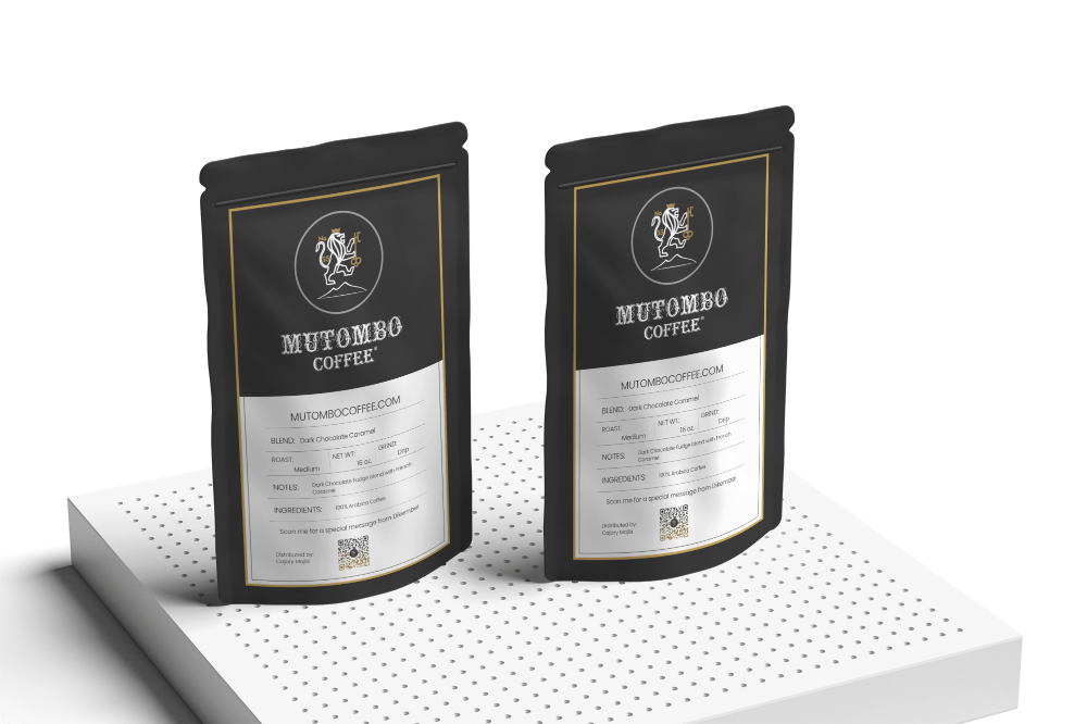 Dark Chocolate Caramel, Medium Roast Drip, Regular 16 oz. - Mutombo Coffee