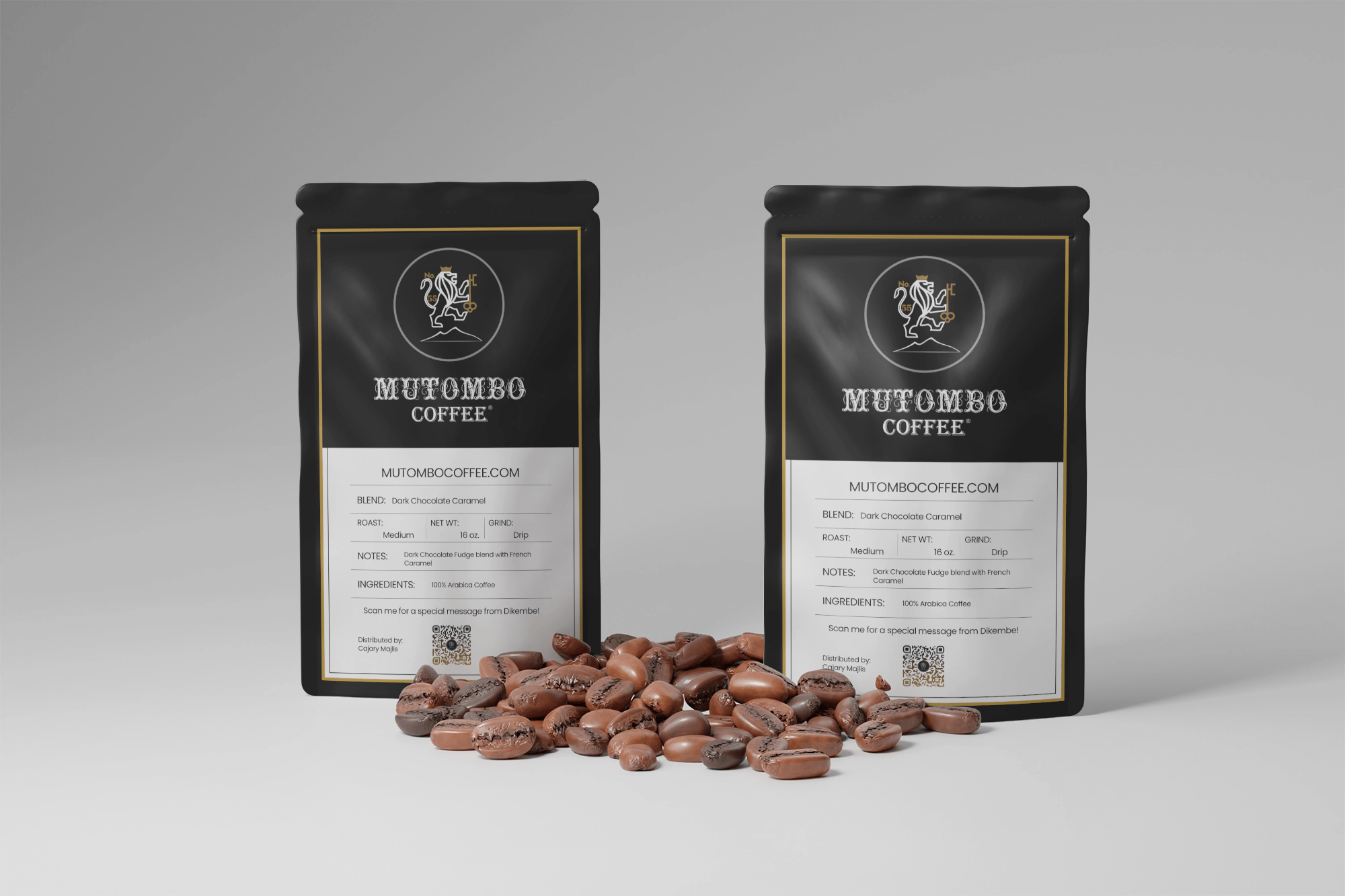 Dark Chocolate Caramel, Medium Roast Drip, Regular 16 oz. - Mutombo Coffee
