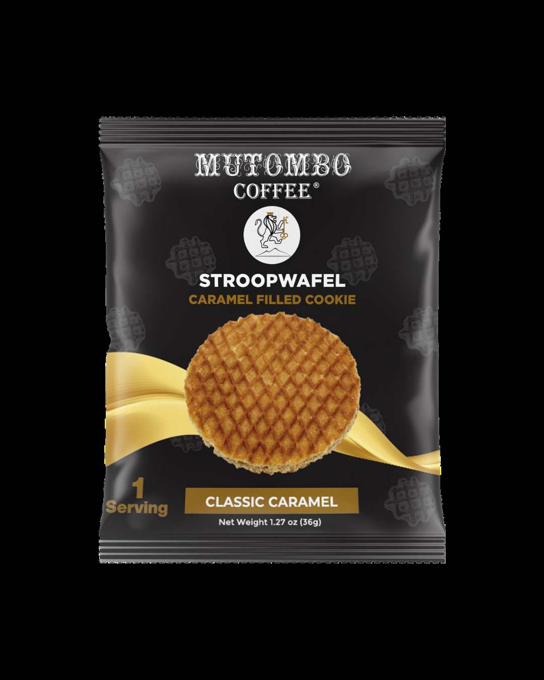 Mutombo Coffee Caramel Stroopwafel 1 Count Pack - Mutombo Coffee