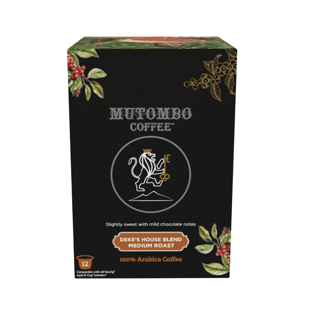 Mutombo Coffee | House Blend, Medium Roast , K Cups , 12 count - Mutombo Coffee