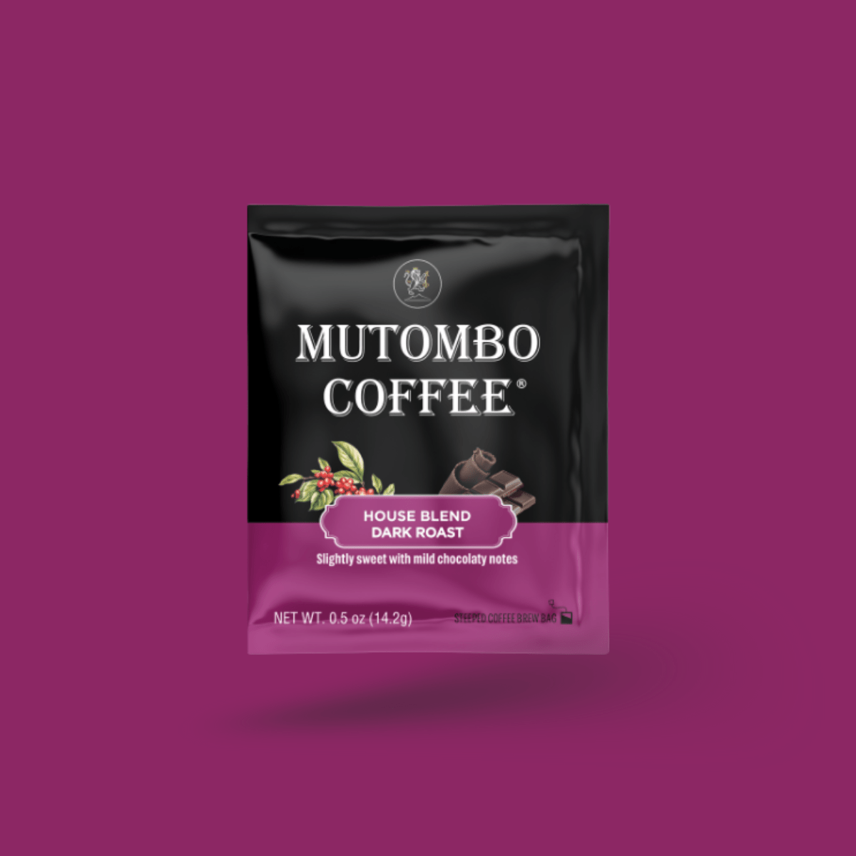 Mutombo Coffee | House Blend, Medium Roast | Steeped Bag, 8 count Coffee Sachet - Mutombo Coffee