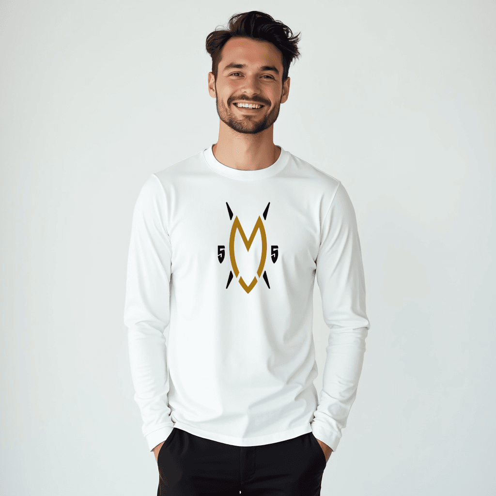 Mutombo Coffee Long Sleeve Shield Logo T-Shirt - Mutombo Coffee