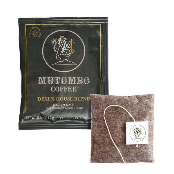 Single Serve Coffee Sachets - Deke's House Blend Medium Roast - Mutombo Coffee