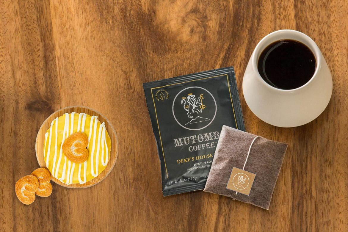 Single Serve Coffee Sachets - Deke's House Blend Medium Roast - Mutombo Coffee